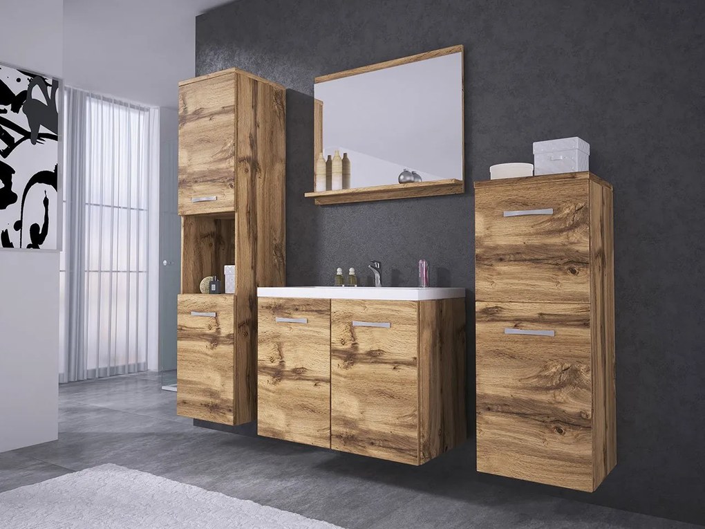 Set mobilier baie Melinda I (stejar wotan) (fără sifon). 1059041