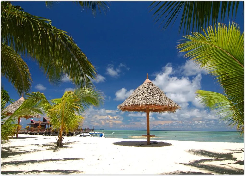 Tablou - Plajă cu nisip alb (70x50 cm)