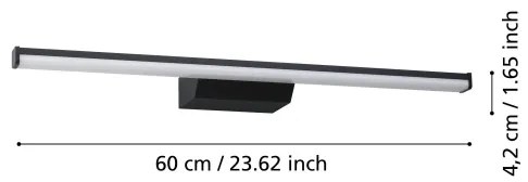 Aplică LED RGBW dimabilă pentru baie 901287 REGELLO-Z 12W/230V IP44 negru