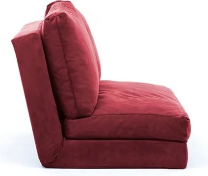 Canapea burgundy extensibilă 120 cm Taida – Balcab Home