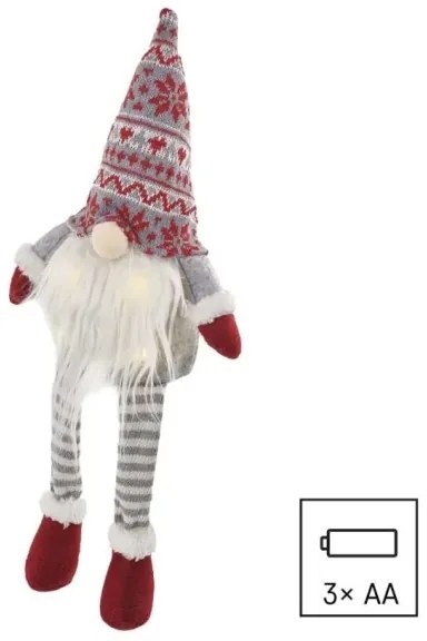 Decorațiune LED de Crăciun 4xLED/3xAA spiriduș