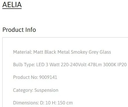 Pendul LED design modern AELIA