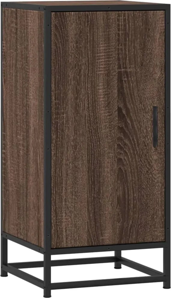 vidaXL Dulap, stejar maro, 35,5x35x76 cm, lemn prelucrat și metal