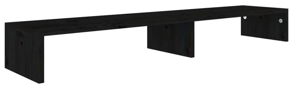 Suport pentru monitor negru 110x23,5x12 cm lemn prelucrat Negru, 110 x 23.5 x 12 cm, 1