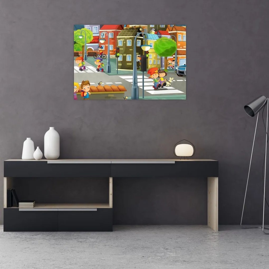 Tablou - Orășelul copiilor (90x60 cm)