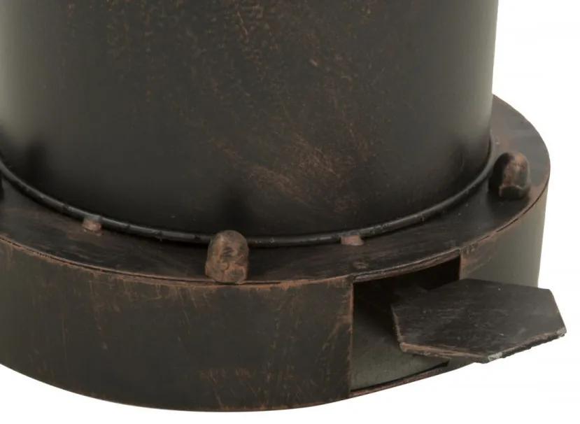 Cos de gunoi cu pedala negru/aramiu din metal, 27x28x41, Fifth Avenue Mauro Ferretti