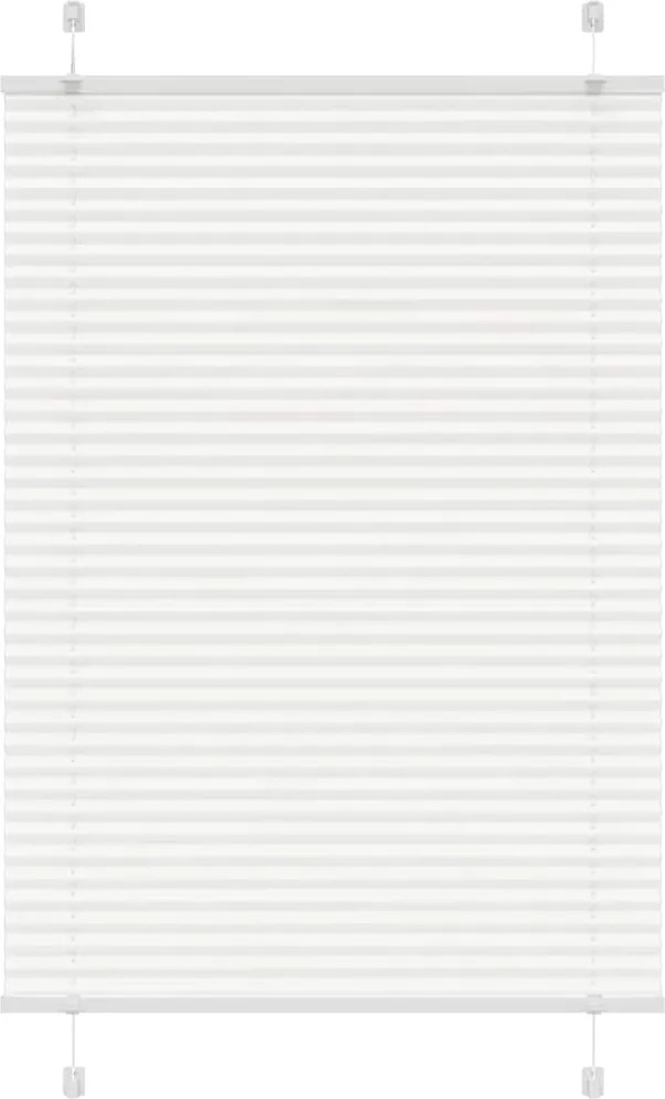 vidaXL Jaluzea plisată alb 85x100cm Lățime țesătură 84,4 cm poliester