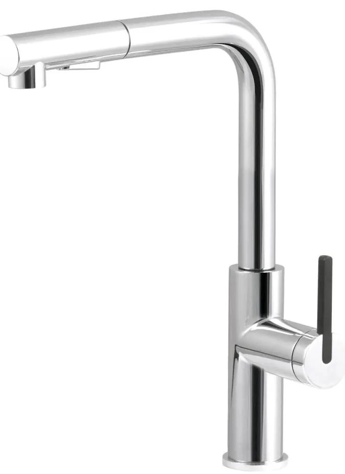 Deante BKM_073M - Baterie chiuvetă cu duș extractibil MOMI crom lucios