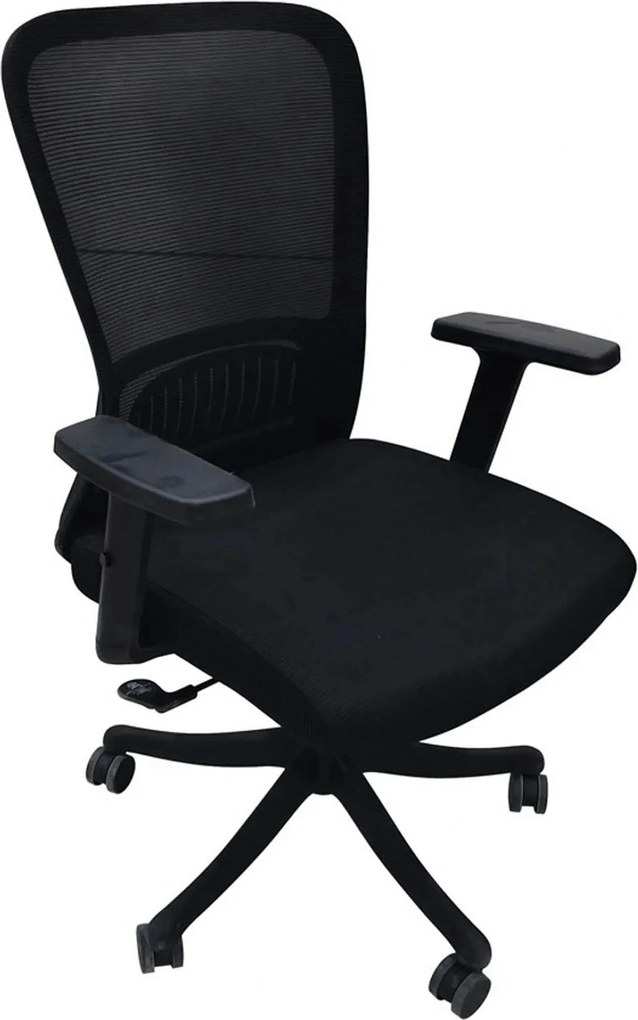Scaun birou SID, negru, stofa/plasa, 61x68x100/110 cm