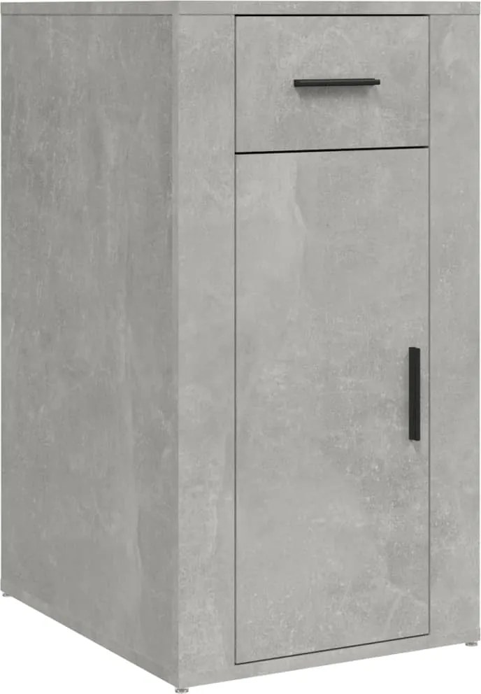 vidaXL Dulap de birou, gri beton, 40x49x75 cm, lemn prelucrat