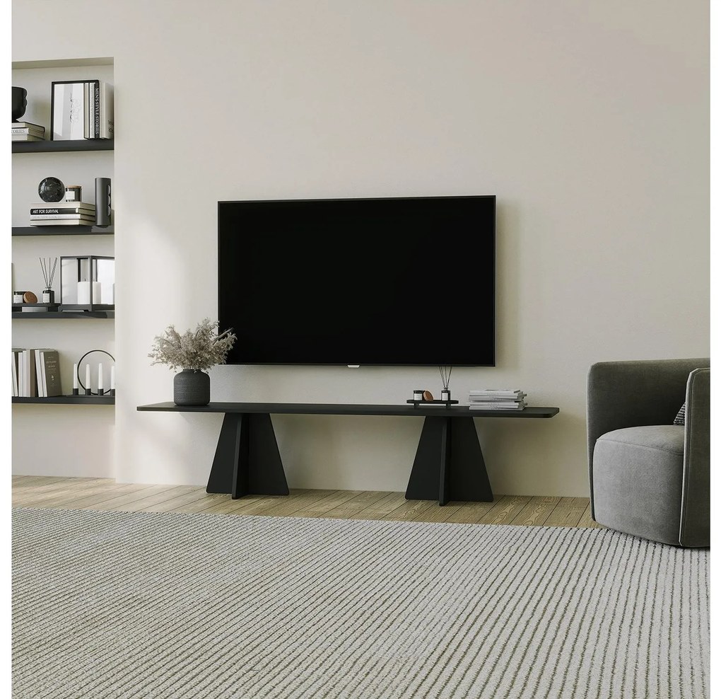 Set mobilier living Kabivo (negru) . 1095632