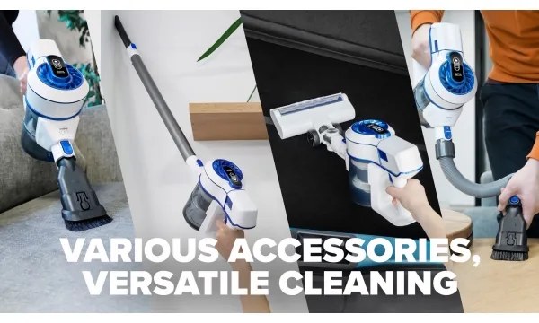 Niceboy ION Hurricane H5 - Aspirator vertical wireless 2în1 150W/2200 mAh alb/al