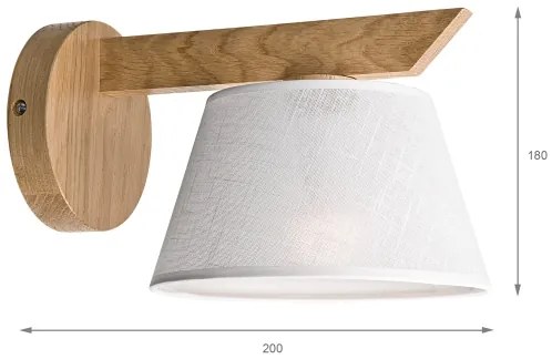 Aplică Brilagi ANTHONY 1xE14/40W/230V stejar/alb