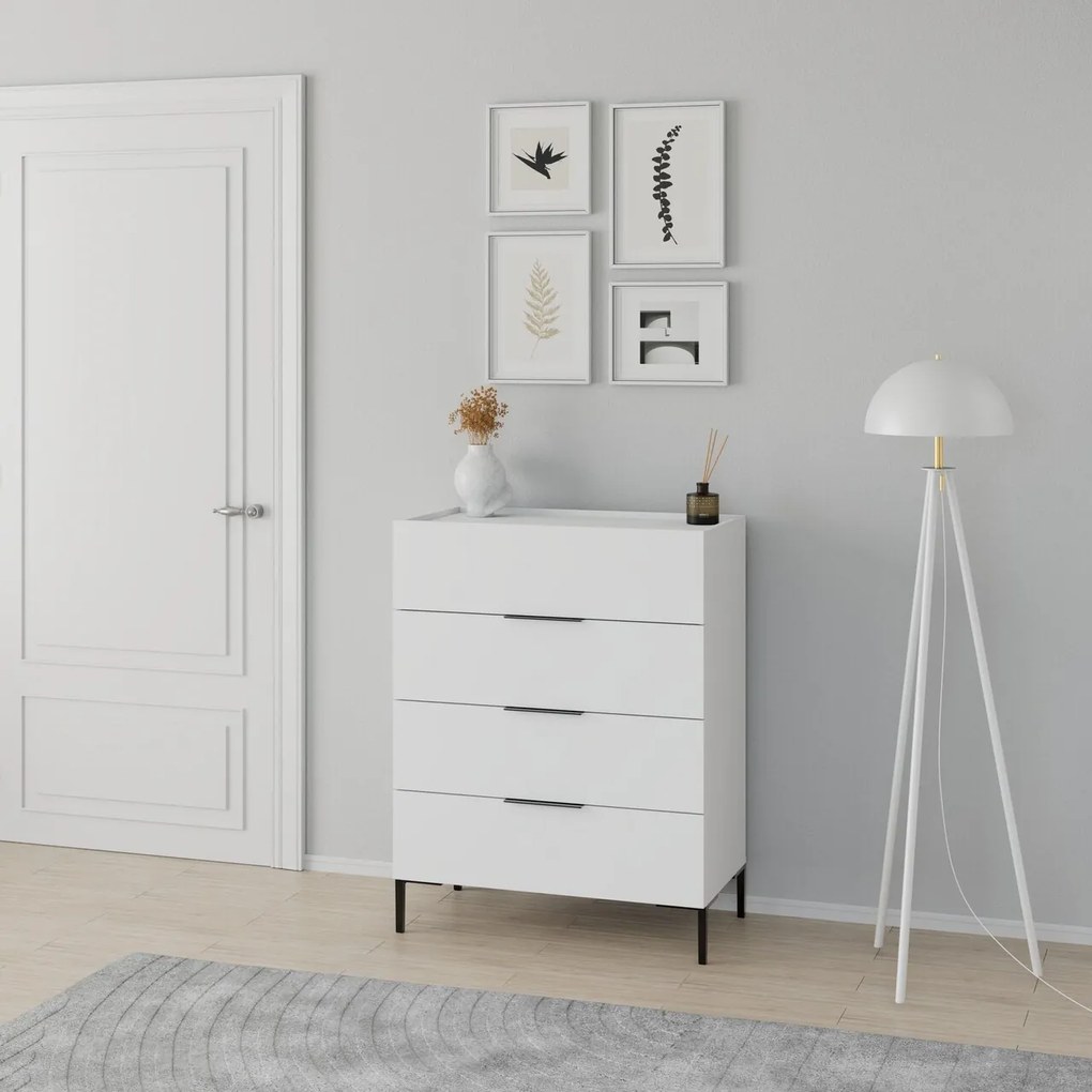 Dulap, Hanah Home, Sfn-1740-Dd-1, 80x104x44 cm, Alb