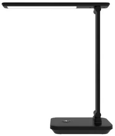 Lampă de masă Platinet 5 W, baterie puternică + USB, negru