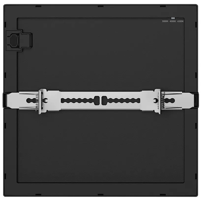 Plafoniera LED BP04-72081, patrata, 20W, 2000lm, lumina calda+neutra+rece, IP40, neagra, Braytron