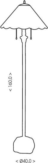 Brilagi - Lampă de podea Tiffany MIRABELLA, abajur din vitralii, 2xE27/60W/230V