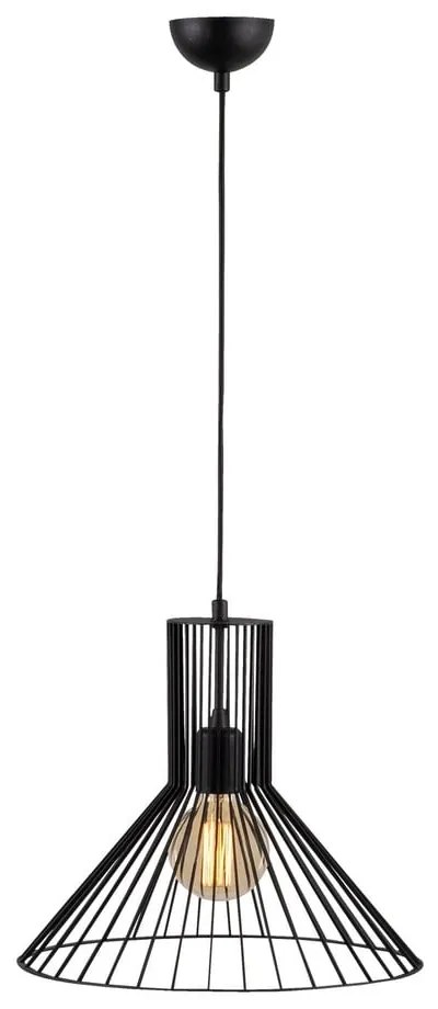 Lustră neagră cu abajur din metal ø 38 cm Fellini – Opviq lights