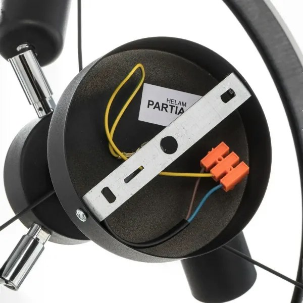 Lustră pe tijă HELEN 3xE27/15W/230V neagră/gri/aurie