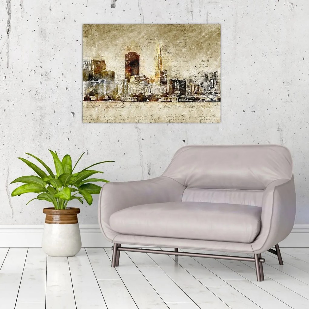 Tablou - Oraș artistic (70x50 cm)