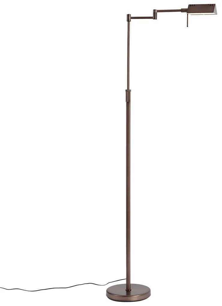 Lampă de podea de design bronz închis incl. LED cu variator tactil - Notia