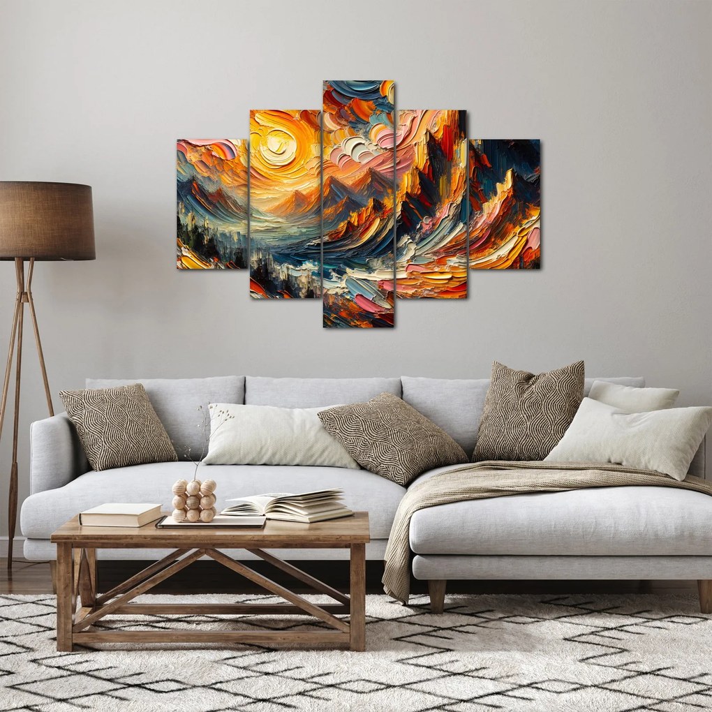Tablou - Munte acoperit de soare (150x105 cm)