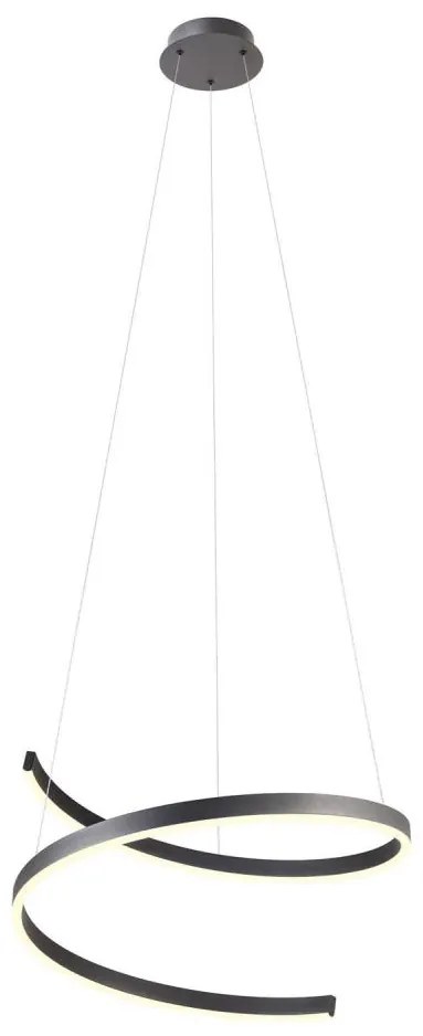 Redo 01-4015 - Lustră LED dimabilă suspendată pe cablu SCROLL LED/38W/230V neagră