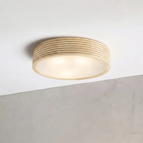 Plafonieră de baie NATURAL MODERN 3xE27/15W/230V Ø 37,5 cm pin