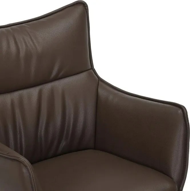 Set de 2 scaune pivotante VOGUE piele sintetica maro