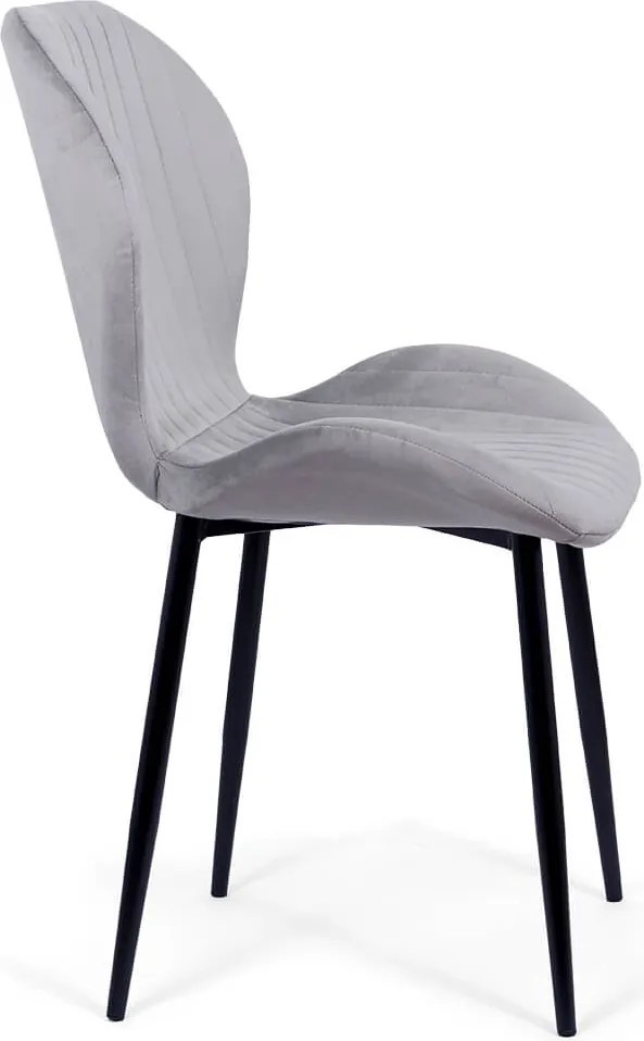 RESIGILAT - Scaune living din catifea BUC 248U gri