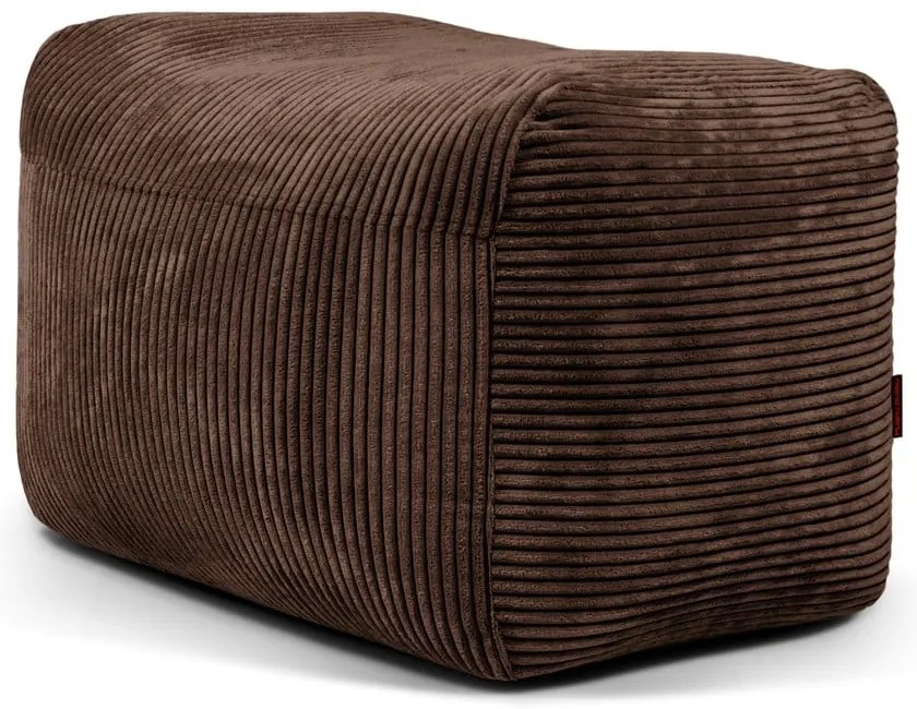 Fotoliu bean bag maro închis cu tapițerie din catifea reiată Plus 70 Lounge – SLOWDOWN