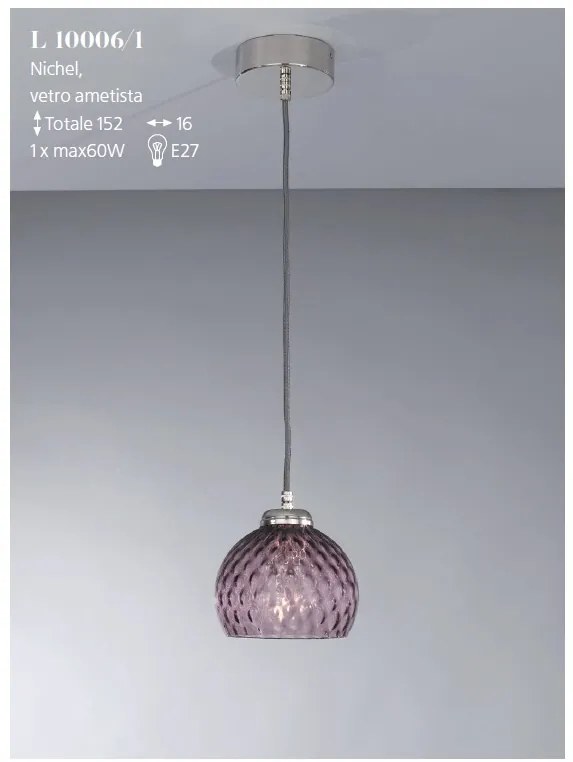 Lustra, Pendul modern design italian 10006 Amethyst