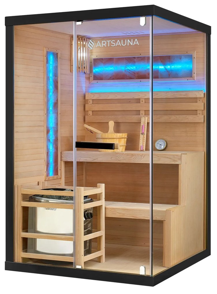 Vnútorná sauna Vantaa 120 so soľnými kameňmi