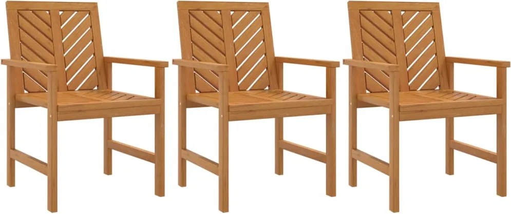 vidaXL Scaune de masă pentru grădină, 3 buc., lemn masiv de acacia