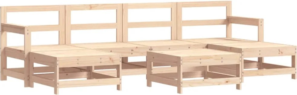 vidaXL Set mobilier de grădină, 7 piese, lemn masiv de pin