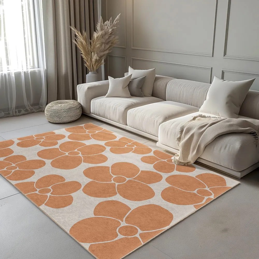 Covor portocaliu lavabil 120x180 cm Orange Meadow – Mila Home