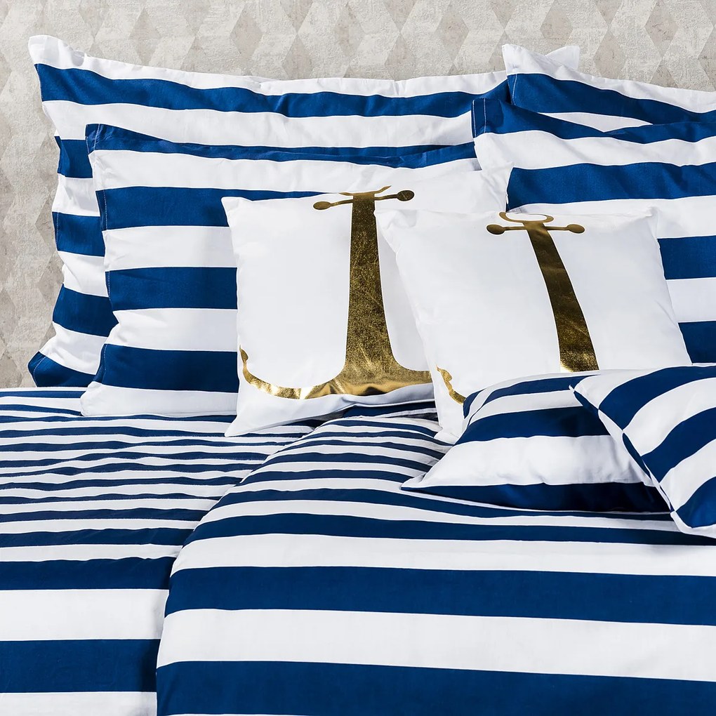 Lenjerie pat o persoană 4Home Navy, bumbac, 140 x 220 cm, 70 x 90 cm, 140 x 220 cm, 70 x 90 cm