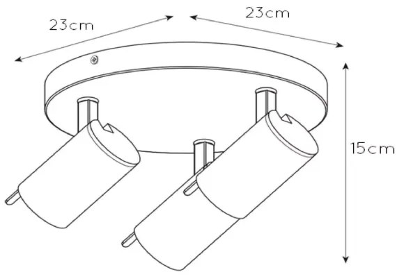 Spot LED dimabil GRONY 3xGU10/5W/230V Lucide 17998/15/30