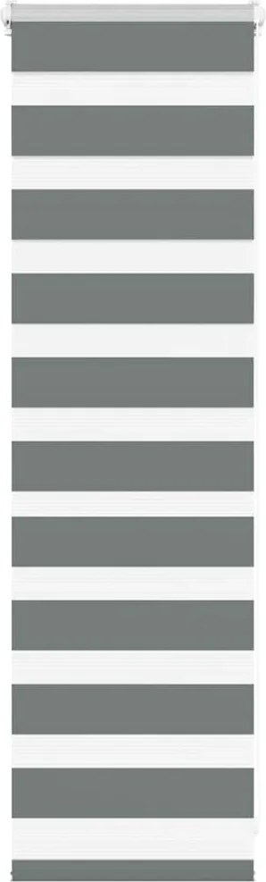 vidaXL Jaluzea tip zebra gri închis lățime țesătură 40,9 cm poliester