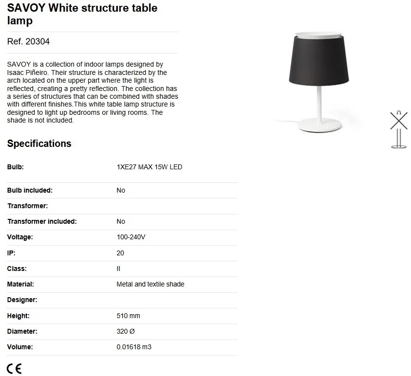 Lampa de masa / Veioza moderna design elegant SAVOY alba