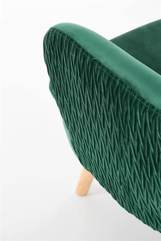 Fotoliu tapitat Ravel Velvet verde – H100 cm