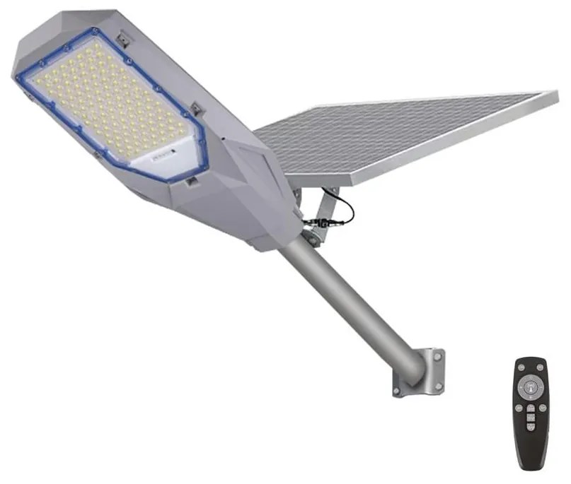 Proiector LED dimabil cu panou solar LED/200W/20000 mAh 6500K IP65 gri