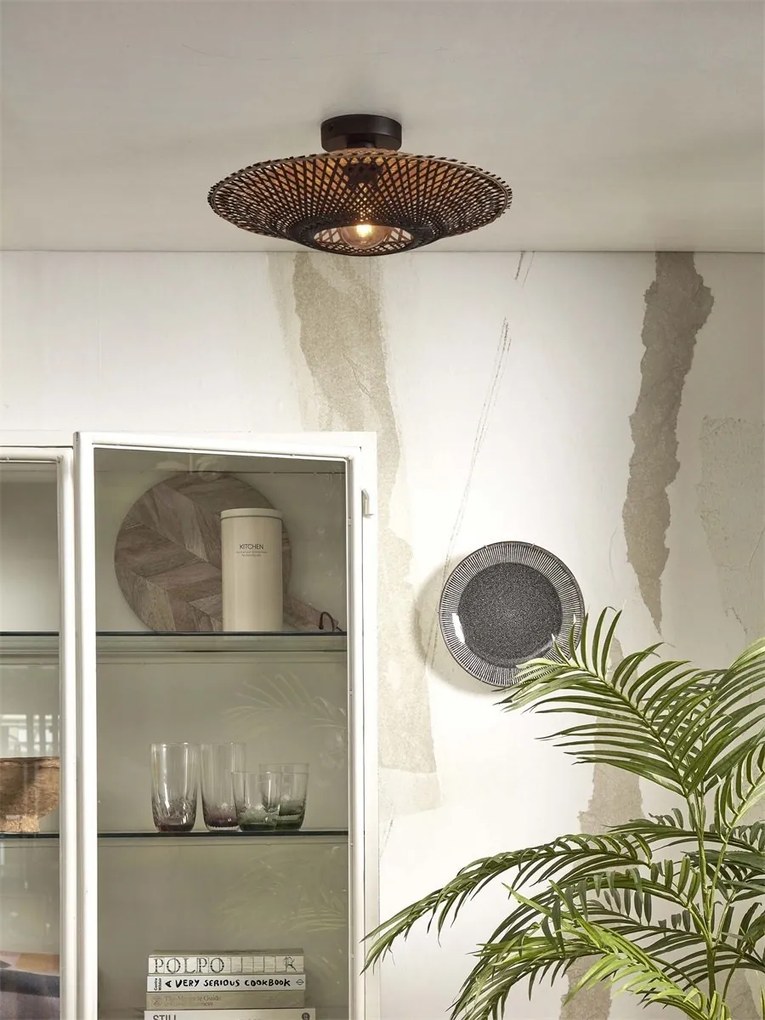 Plafoniera eco din bambus Kalimantan 44cm nat/bl