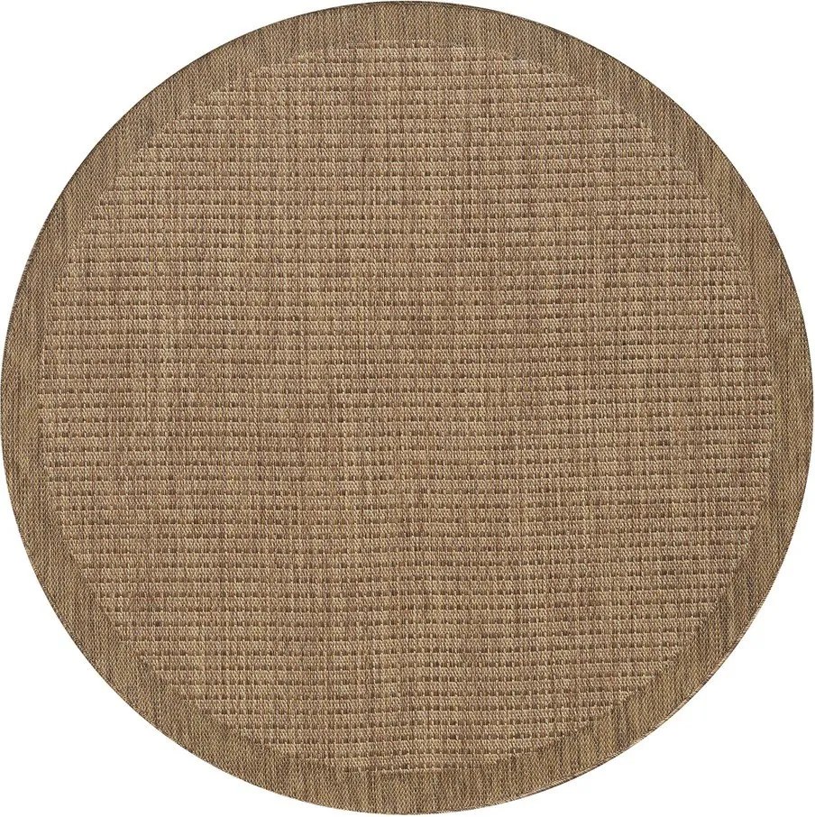 Covor pentru exterior și interior în culoare naturală rotund ø 120 cm Giza 1410 – Ayyildiz Carpets