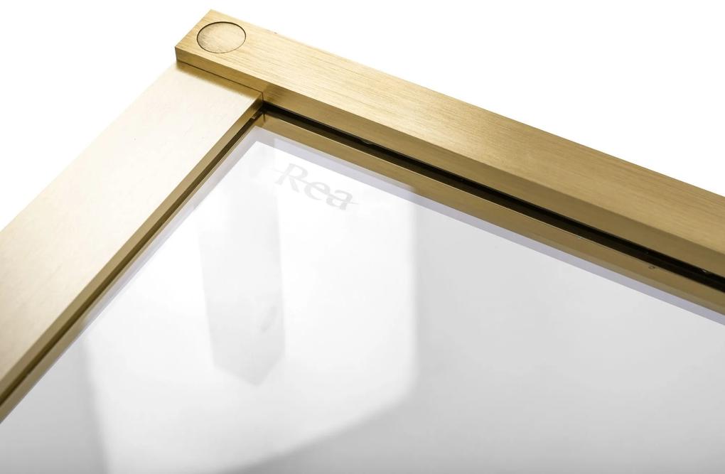 Ușă de duș Rea Hugo 100 Gold Brush + profil
