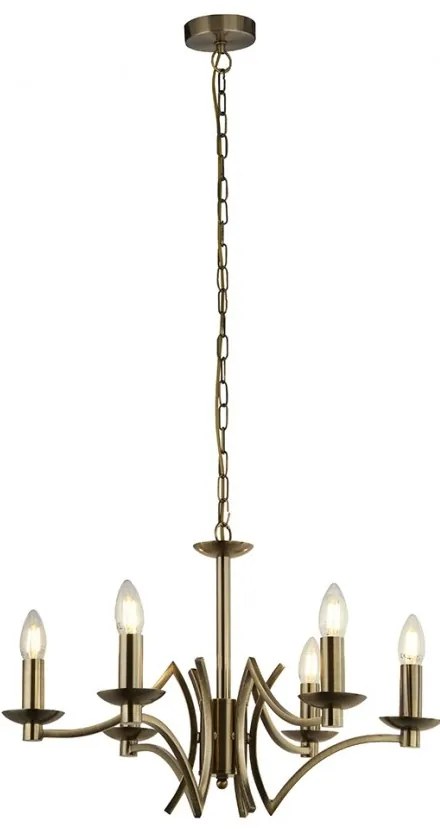 Candelabru clasic cu 6 brate stil elegant Ascot alama antic 41312-6AB SRT