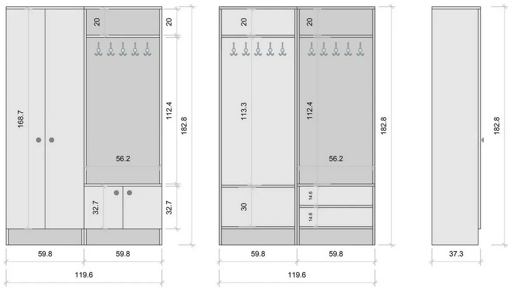 Set de hol Mie White