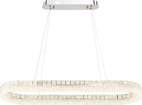 Globo 67387-40 - Candelabru LED reglabil pe cablu LAUREL 40W/230V sticlă clară+telecomandă