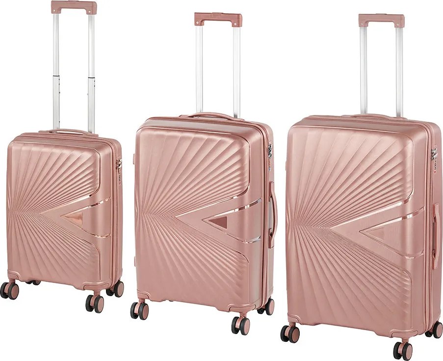 TraveLux Endure set valiză rulantă aur roz