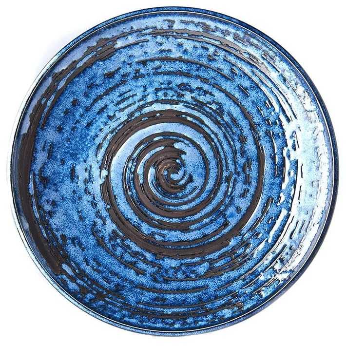 Farfurie din ceramică MIJ Copper Swirl, ø 25 cm, albastru